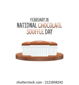 Vector Graphic Of National Chocolate Souffle Day Good For National Chocolate Souffle Day Celebration. Flat Design. Flyer Design.flat Illustration.