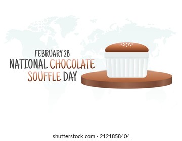 Vector Graphic Of National Chocolate Souffle Day Good For National Chocolate Souffle Day Celebration. Flat Design. Flyer Design.flat Illustration.