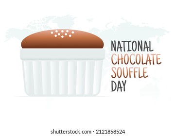 Vector Graphic Of National Chocolate Souffle Day Good For National Chocolate Souffle Day Celebration. Flat Design. Flyer Design.flat Illustration.