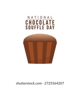 Gráfico vetorial do Dia Nacional do Suflê de Chocolate para a celebração do Dia Nacional do Suflê de Chocolate.