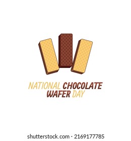 vector graphic of national chocolate wafer day good for national chocolate wafer day celebration. flat design. flyer design.flat illustration.