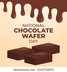 vector graphic of National Chocolate Wafer Day good for National Chocolate Wafer Day celebration. flat design. flyer design.flat illustration.