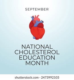 Vektorgrafik Grafik des National Cholesterol Bildung Month ideal für National Cholesterol Bildung Month Feier.