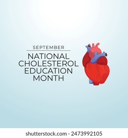 Vektorgrafik Grafik des National Cholesterol Bildung Month ideal für National Cholesterol Bildung Month Feier.