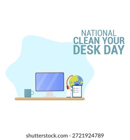 vector graphic of National Clean Your Desk Day ideal for National Clean Your Desk Day celebration