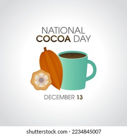 vector graphic of national cocoa day good for national cocoa day celebration. flat design. flyer design.flat illustration.