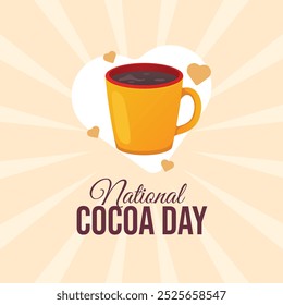 vector graphic of National Cocoa Day ideal for National Cocoa Day celebration.