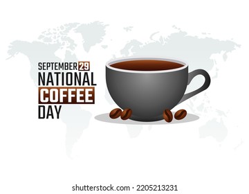 vector graphic of national coffee day good for national coffee day celebration. flat design. flyer design.flat illustration.