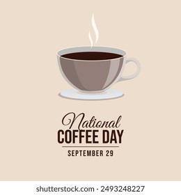 vector graphic of National Coffee Day ideal for National Coffee Day celebration.
