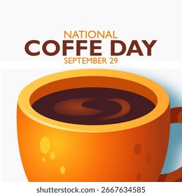 Vector gráfico del Día Nacional del Café ideal para la celebración del Día Nacional del Café.
