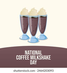 vector graphic of National Coffee Milkshake Day ideal for National Coffee Milkshake Day celebration.