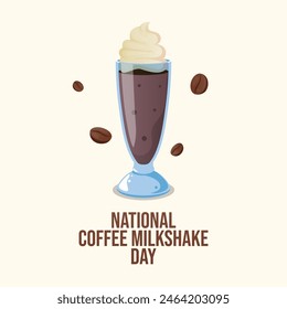 vector graphic of National Coffee Milkshake Day ideal for National Coffee Milkshake Day celebration.