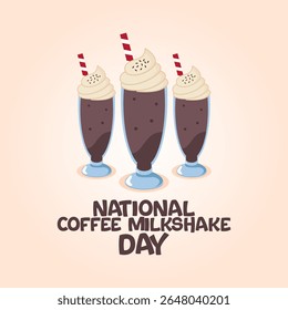 gráfico vetorial do Dia Nacional do Milkshake de Café ideal para a celebração do Dia Nacional do Milkshake de Café