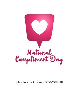 vector graphic of national compliment day good for national compliment day celebration. flat design. flyer design.flat illustration.