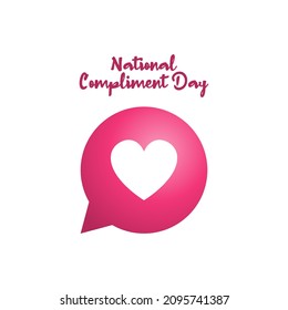 vector graphic of national compliment day good for national compliment day celebration. flat design. flyer design.flat illustration.