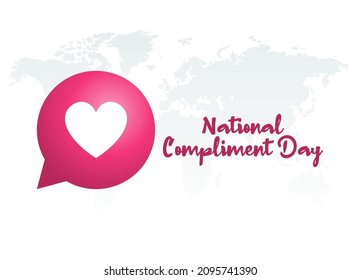 vector graphic of national compliment day good for national compliment day celebration. flat design. flyer design.flat illustration.