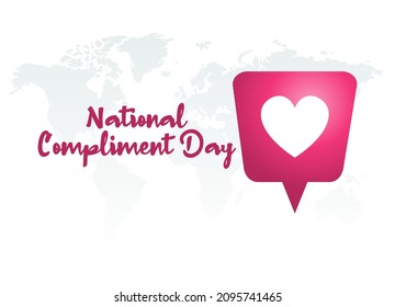 vector graphic of national compliment day good for national compliment day celebration. flat design. flyer design.flat illustration.