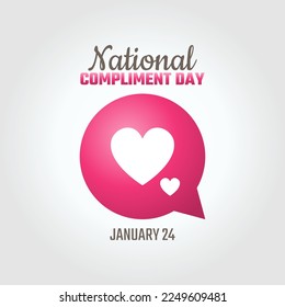 vector graphic of national compliment day good for national compliment day celebration. flat design. flyer design.flat illustration.