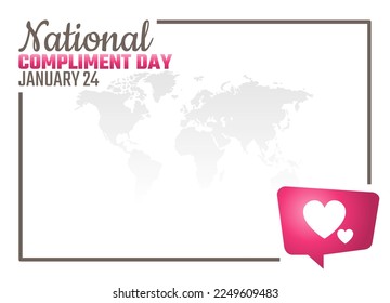 vector graphic of national compliment day good for national compliment day celebration. flat design. flyer design.flat illustration.