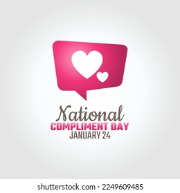 vector graphic of national compliment day good for national compliment day celebration. flat design. flyer design.flat illustration.