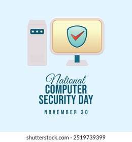 vector graphic of National Computer Security Day ideal for National Computer Security Day celebration.