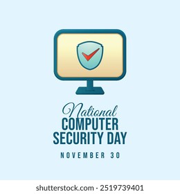 vector graphic of National Computer Security Day ideal for National Computer Security Day celebration.