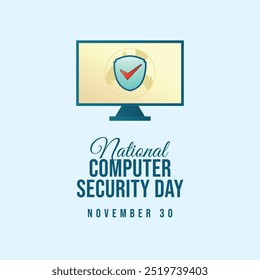 vector graphic of National Computer Security Day ideal for National Computer Security Day celebration.