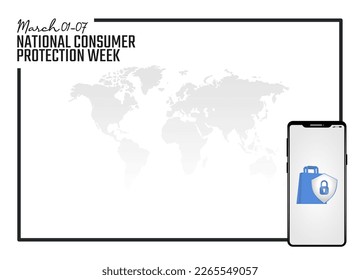 vector graphic of national consumer protection week good for national consumer protection week celebration. flat design. flyer design.flat illustration.