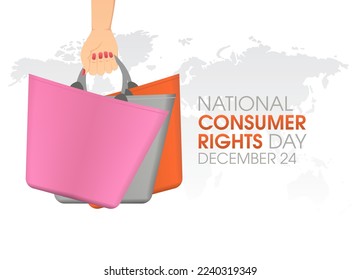 vector graphic of national consumer rights day good for national consumer rights day celebration. flat design. flyer design.flat illustration.