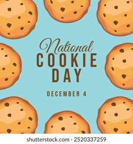 gráfico vetorial do Dia Nacional do Cookie ideal para a celebração do Dia Nacional do Cookie.