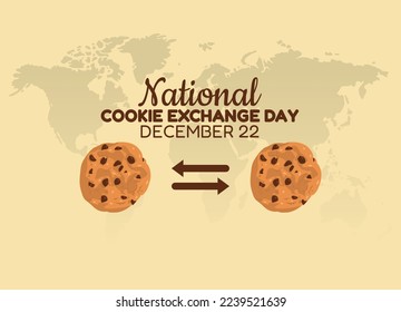 vector graphic of national cookie exchange day good for national cookie exchange day celebration. flat design. flyer design.flat illustration.
