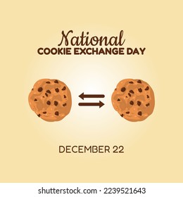 vector graphic of national cookie exchange day good for national cookie exchange day celebration. flat design. flyer design.flat illustration.