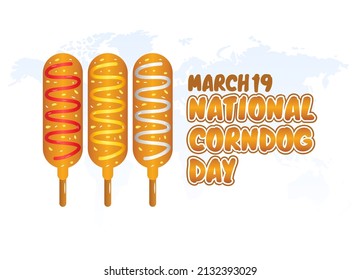 vector graphic of national corndog day good for national corndog day celebration. flat design. flyer design.flat illustration.