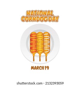 vector graphic of national corndog day good for national corndog day celebration. flat design. flyer design.flat illustration.