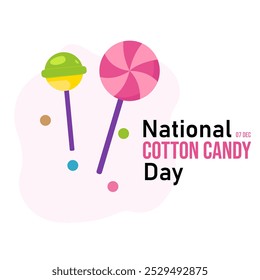 vector graphic of National Cotton Candy Day good for national National Cotton Candy Day celebration. flat design. flyer design.flat illustration.