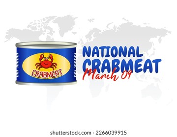 vector graphic of national crabmeat day good for national crabmeat day celebration. flat design. flyer design.flat illustration.