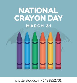 vector graphic of National Crayon Day ideal for National Crayon Day celebration.