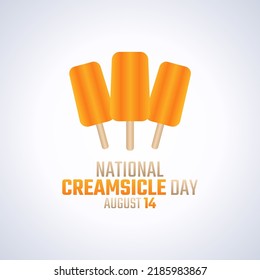 vector graphic of national creamsicle day good for national creamsicle day celebration. flat design. flyer design.flat illustration.