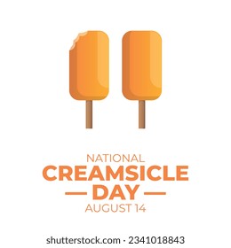 vector graphic of National Creamsicle Day good for National Creamsicle Day celebration. flat design. flyer design.flat illustration.