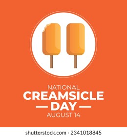 vector graphic of National Creamsicle Day good for National Creamsicle Day celebration. flat design. flyer design.flat illustration.