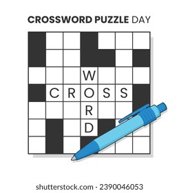 Vector graphic of national crossword puzzle day