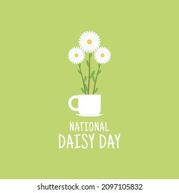 vector graphic of national daisy day good for national daisy day celebration. flat design. flyer design.flat illustration.