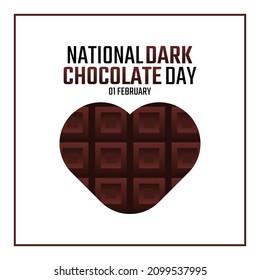 vector graphic of national dark chocolate day good for national dark chocolate day celebration. flat design. flyer design.flat illustration.