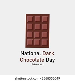 vector graphic of National Dark Chocolate Day good for national National Dark Chocolate Day celebration. flat design. flyer design.flat illustration.