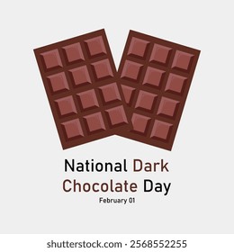 vector graphic of National Dark Chocolate Day good for national National Dark Chocolate Day celebration. flat design. flyer design.flat illustration.