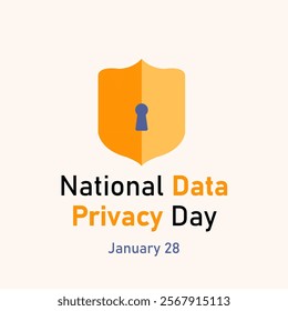 vector graphic of National Data Privacy Day good for national National Data Privacy Day celebration. flat design. flyer design.flat illustration.