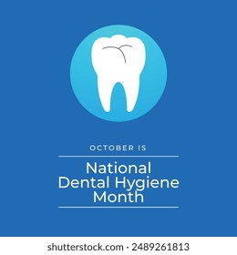 Vector gráfico del Mes Nacional de Higiene Dental ideal para la celebración del Mes Nacional de Higiene Dental.