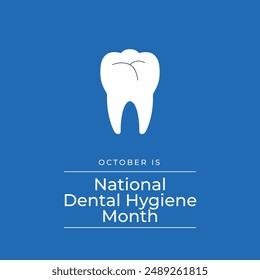 Vektorgrafik Grafik des nationalen Monats der Zahnhygiene, ideal für die nationale Monatsfeier der Zahnhygiene.