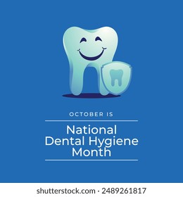 vector graphic of National Dental Hygiene Month ideal for National Dental Hygiene Month celebration.