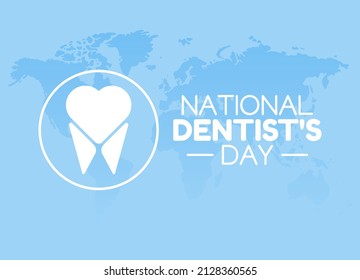vector graphic of national dentist's day good for national dentist's day celebration. flat design. flyer design.flat illustration.